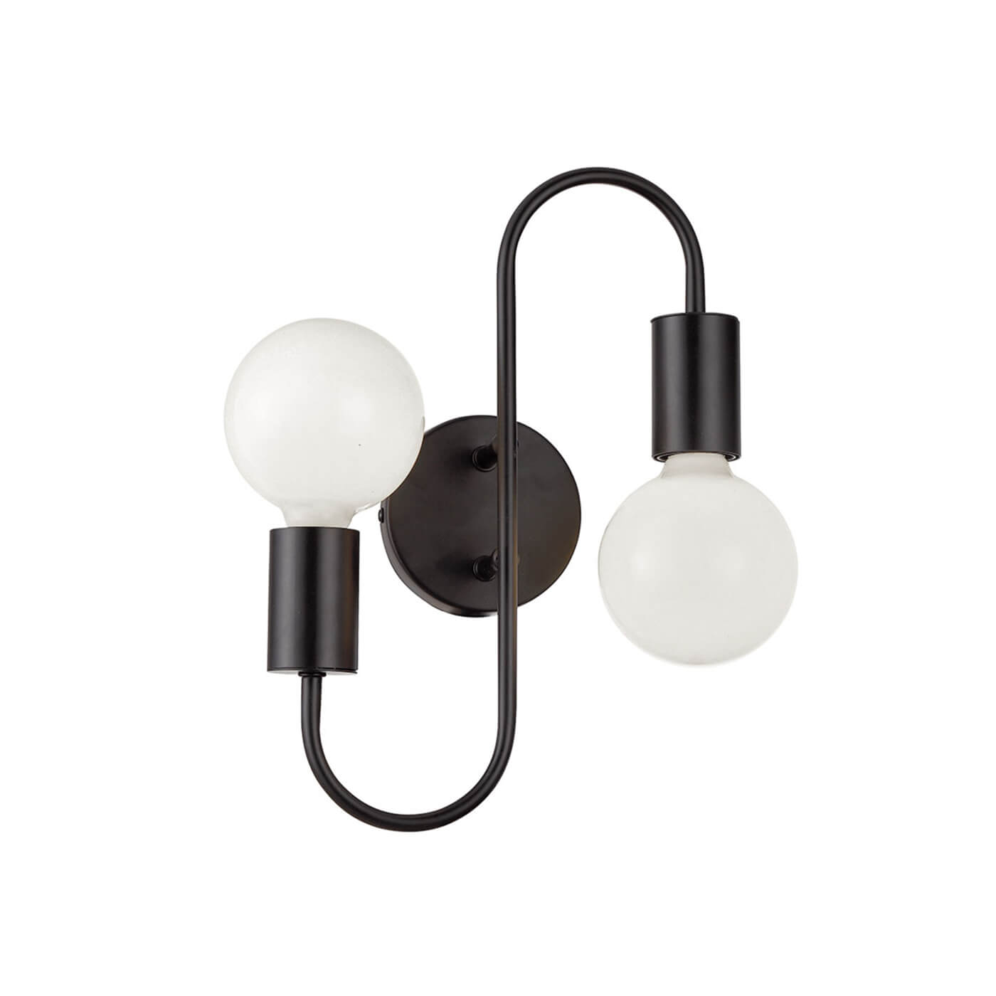 Cauti o aplica din metal neagra JANE W2  - pentru living sau dormitor, design modern, minimalist? Din colectia de lustre si corpuri de iluminat Domicilio