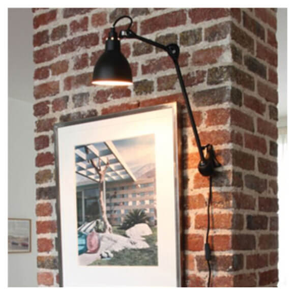 Aplica neagra reglabila JOHAN W2 din metal