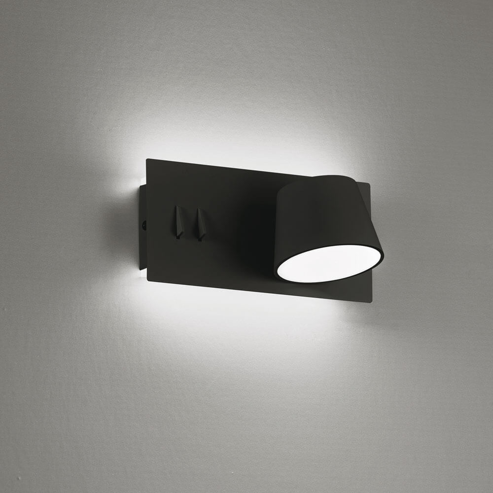 Cauti o aplica neagra SAM cu LED - pentru dormitor, design modern, elegant? Din colectia de lustre si corpuri de iluminat Domicilio