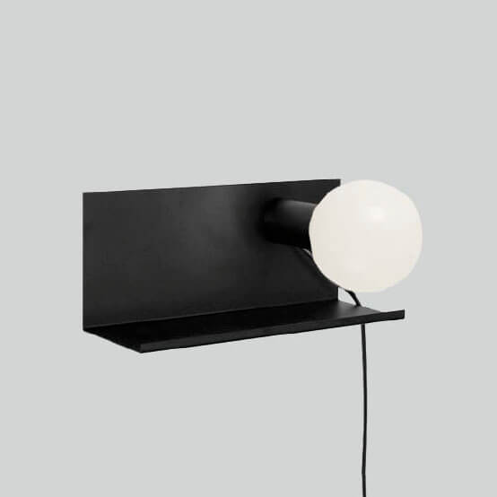 aplica neagra din metal SIMI ajustabila - pentru living sau dormitor, design modern, minimalist