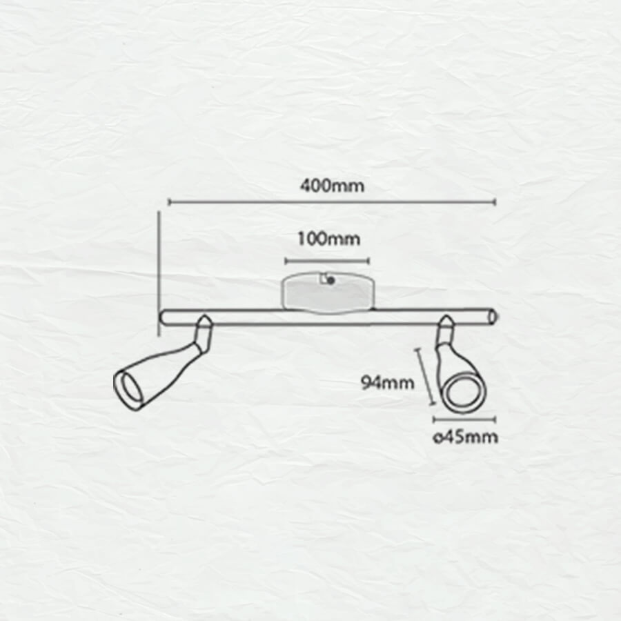 Aplica reglabila ZAX W2 neagra, design minimalist, aplica LED 2* 4,5W 3000K
