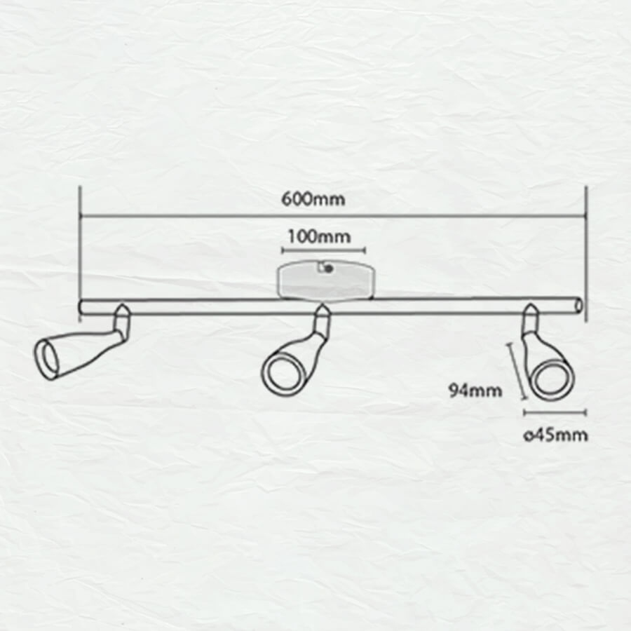 Aplica reglabila ZAX W3 neagra, design minimalist, aplica LED 3* 4,5W 3000K