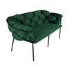 Canapea verde eleganta si inovativa din materiale de ultima generatie.
