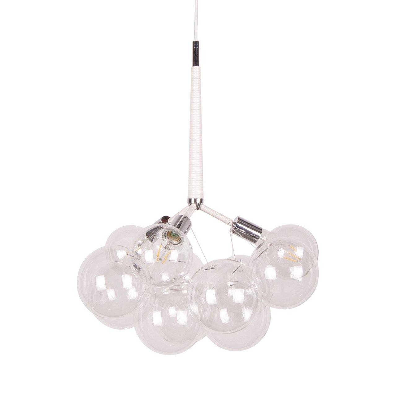 Candelabru GLOBES S3 alb, design modern contemporan