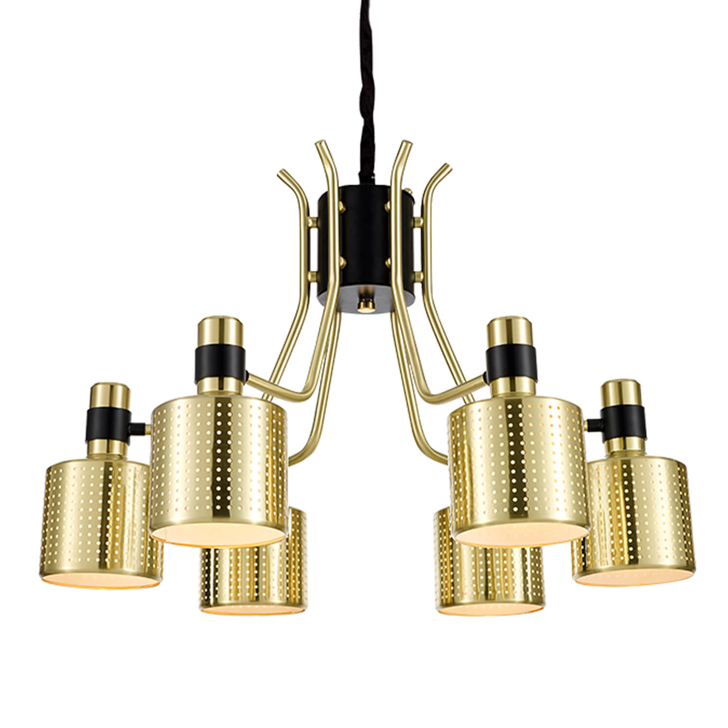Candelabru auriu de metal GAS S2, design modern cu lumina calda pentru locuinta ta