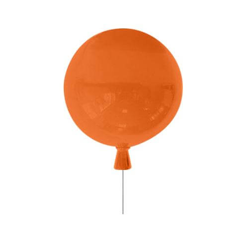 Magazin Domicilio Plafoniera portocalie de plastic BALLOON S2 cu intrerupator pentru camere colorate