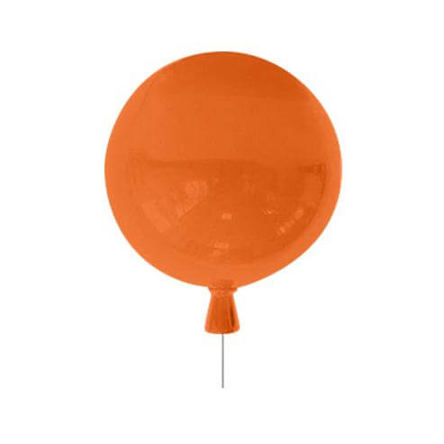 Magazin Domicilio Plafoniera portocalie de plastic BALLOON S3 cu intrerupator pentru camere cu personalitate