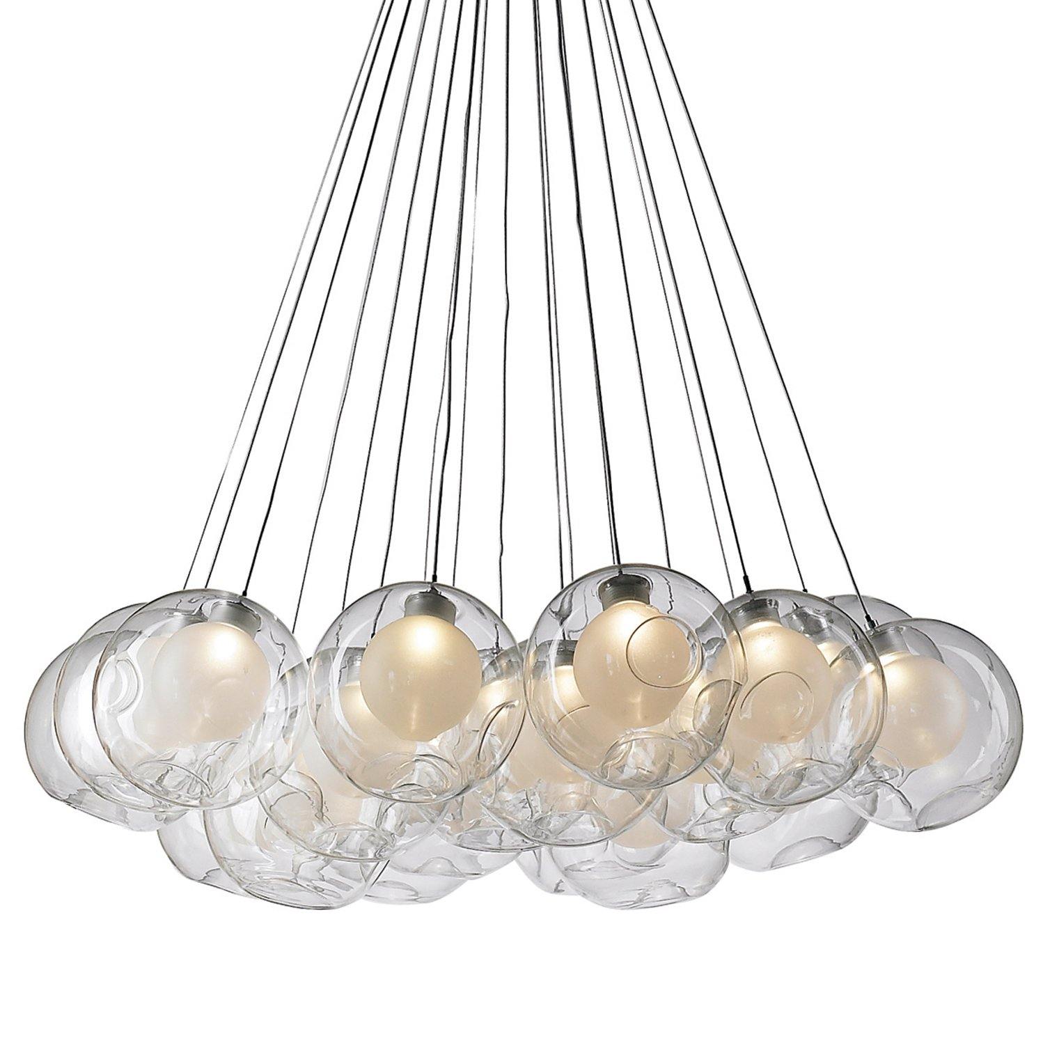 Candelabru transparent de sticla BUNCH S3 pentru camera copilului, Domicilio