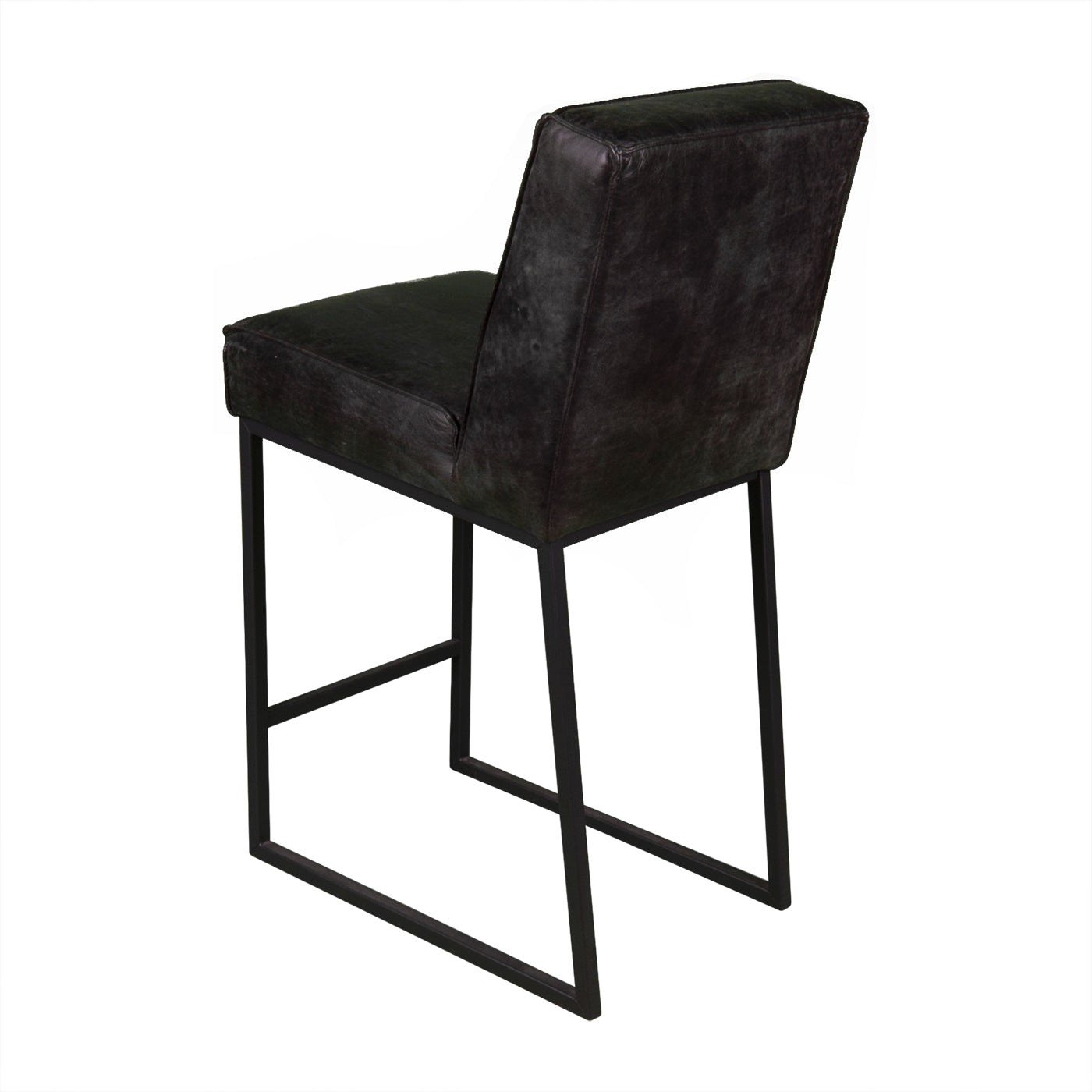 Scaun de bar verde inchis DARKO cu sezut din piele eco