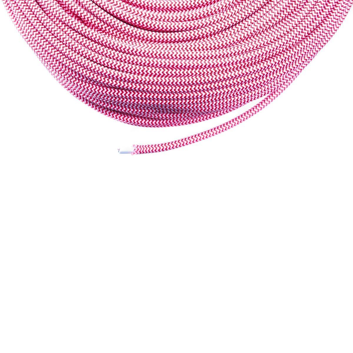 Cablu electric colorat alb rosu - 1 metru, premium, fir cupru litat, 2*0.75 mm