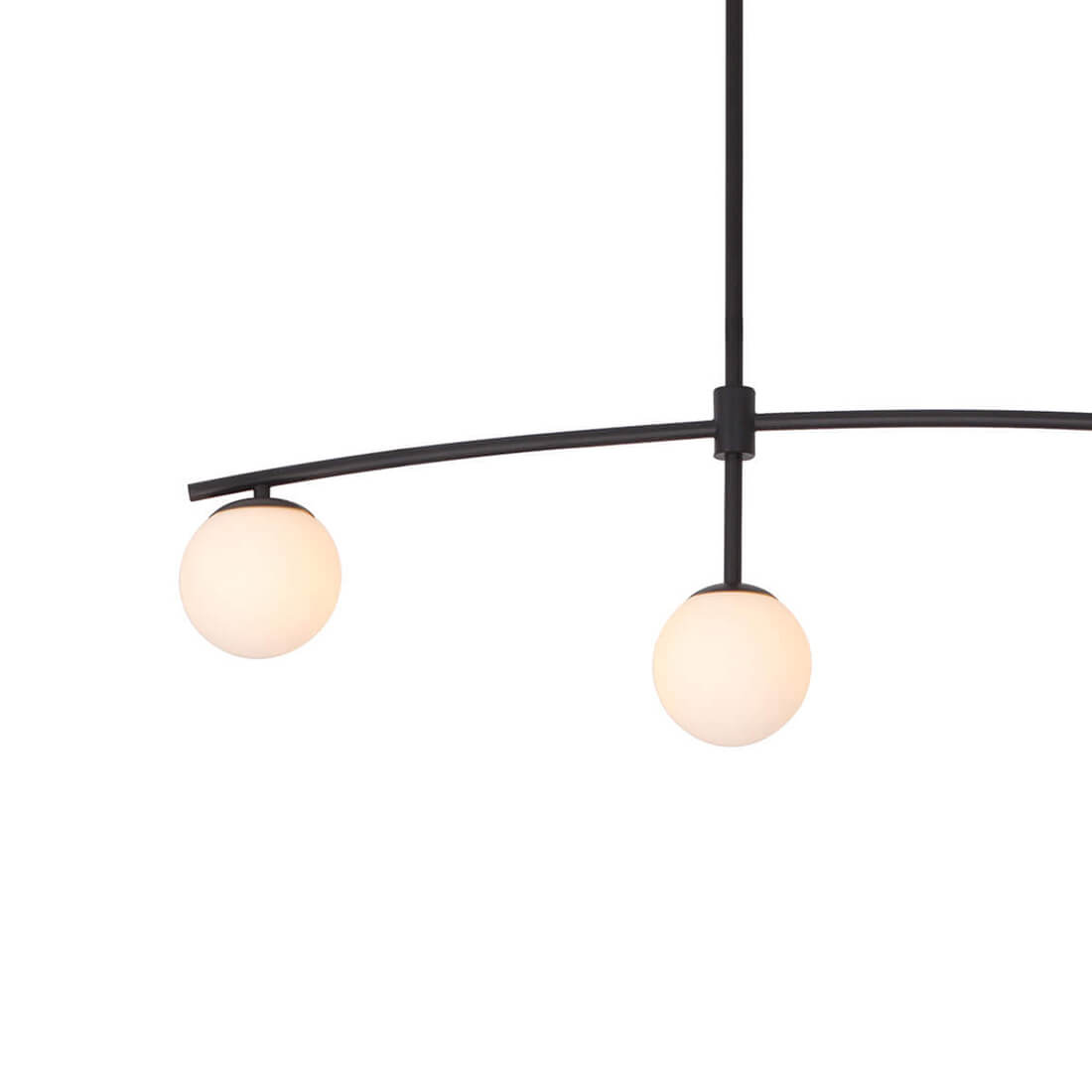 Lampa suspendata eleganta ANYA S4 neagra 4x60W G9