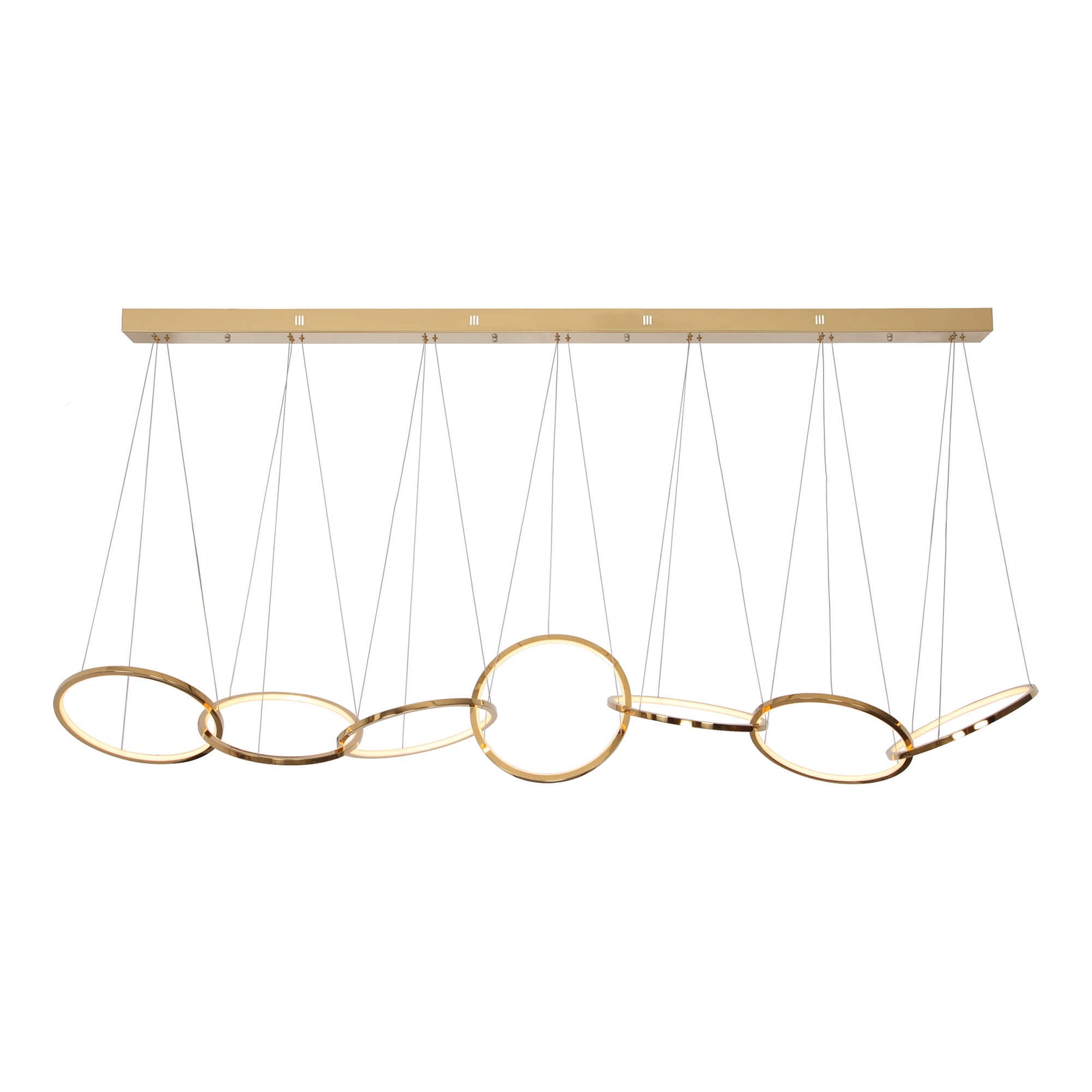 Lampa Suspendata OLY S7 auriu pentru living sau dining, design 2021