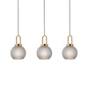 Cauti o lampa suspendata DORIA S3B din metal si sticla pentru living, design modern, pentru living, dining sau dormitor din colectia de lustre si candelabre Domicilio?