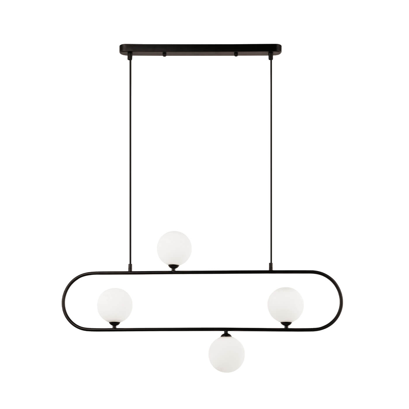 Cauti o lampa suspendata FANCY S3L din metal cu globuri de sticla, design modern, pentru living, dining sau dormitor din colectia de lustre si candelabre Domicilio?