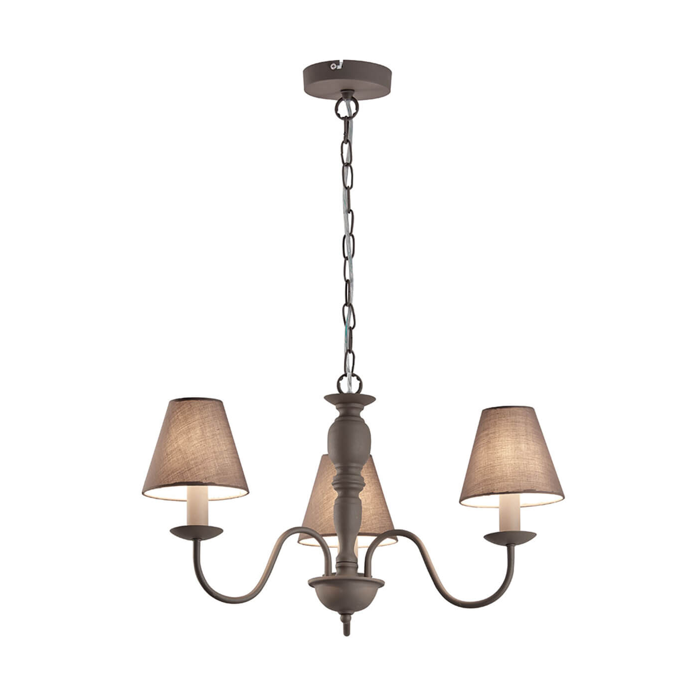 Cauti o lampa suspendata FATIM S3 din metal cu abajur textil, design modern, clasic?