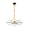Cauti o lampa suspendata FERERO S3 cu globuri albe din sticla, design modern, elegant?