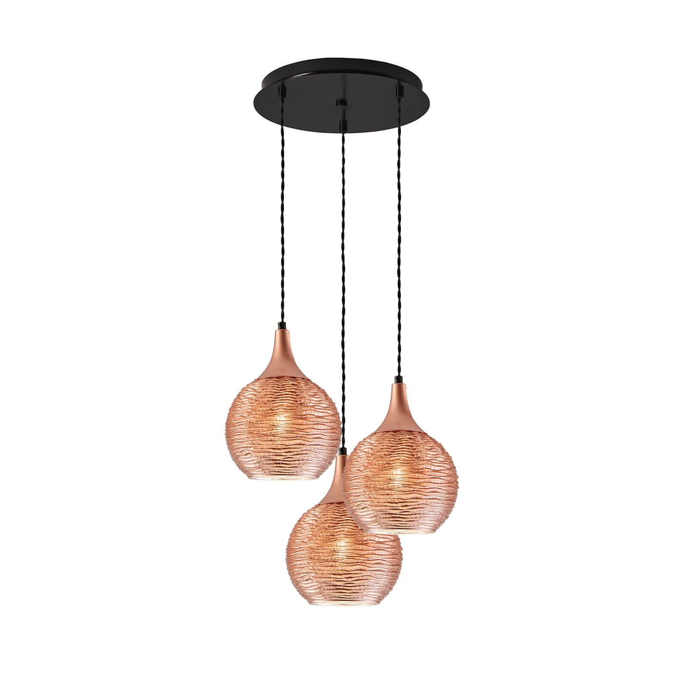 Cauti o lampa suspendata FIONA S3S cu abajur din sticla, design modern, elegant, pentru living, dining sau dormitor din colectia de lustre si candelabre Domicilio?