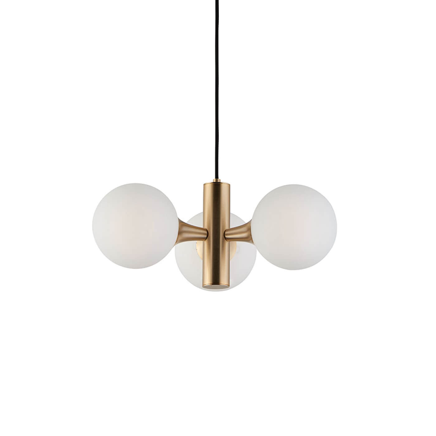 Cauti o lampa suspendata GLOBE S3 aurie, design modern, futurist, pentru living, dining sau dormitor din colectia de lustre si candelabre Domicilio?