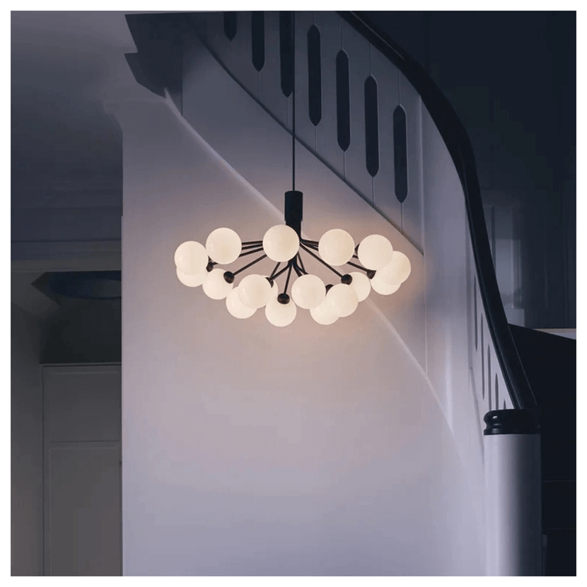 Lampa suspendata IOMI S18 neagra.