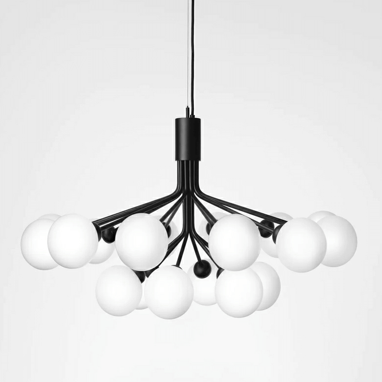 Lampa suspendata IOMI S18 neagra pentru living