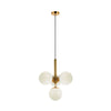 Lampa suspendata JOLIN cu globuri albe de sticla, design modern, elegant, pentru living, dining sau dormitor