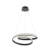 Lampa suspendata neagra SIGMA cu LED 30W, design futurist, minimalist, pentru living, dining sau dormitor