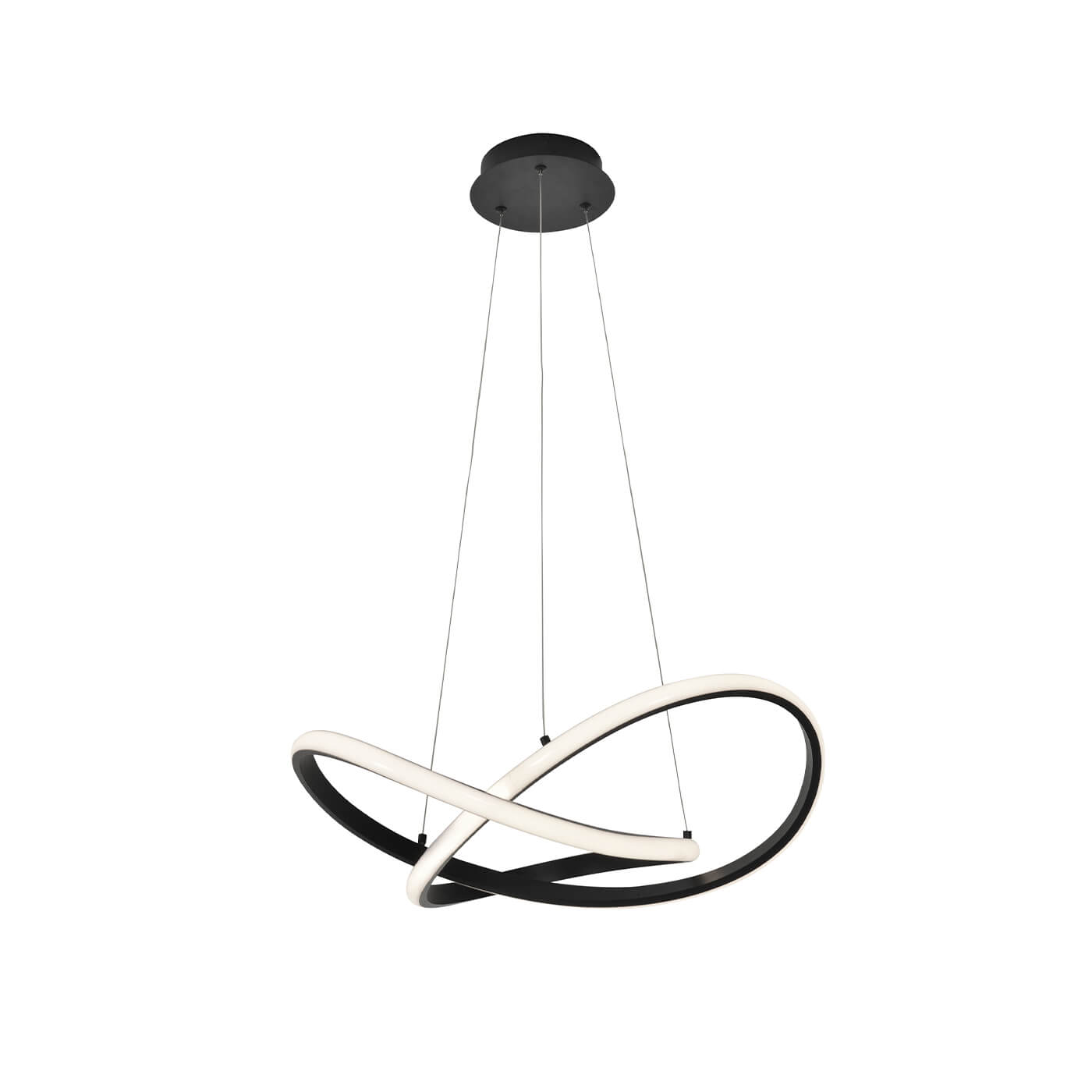 Cauti o lampa suspendata neagra SIGMA cu LED 40W, design futurist, minimalist, pentru living, dining sau dormitor din colectia de lustre si candelabre Domicilio?