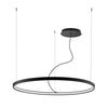 Lampa suspendata VERDI 2 neagra cu LED, design modern, minimalist, pentru living, dining sau dormitor