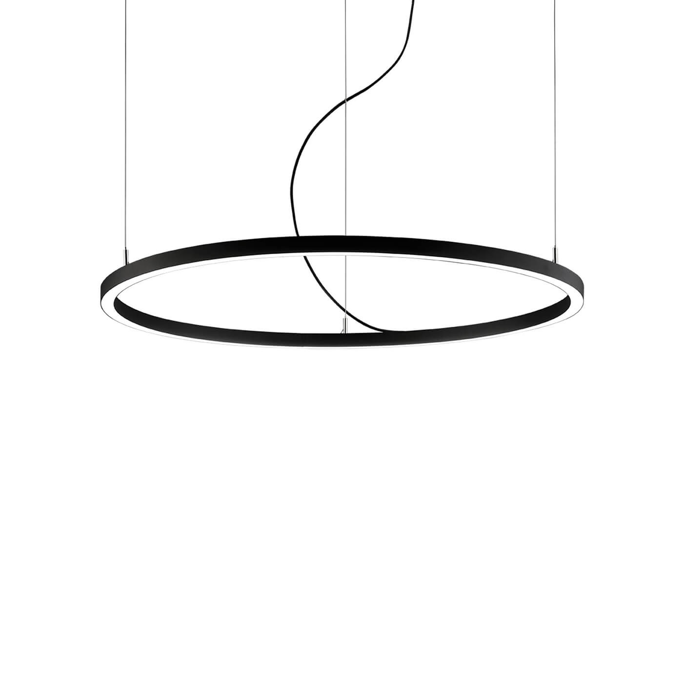 Cauti o lampa suspendata VERDI 90 neagra cu LED 33W, design modern, minimalist, pentru living, dining sau dormitor din colectia de lustre si candelabre Domicilio?