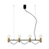 Lampa suspendata VOLTER S4 neagra-aurie, design modern, elegant, pentru living, dining sau dormitor