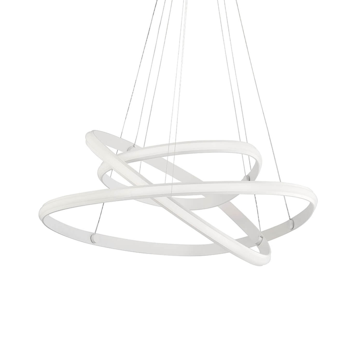 Cauti o lampa suspendata alba COZI 74 cu LED 60W, design modern, pentru living, dining sau dormitor din colectia de lustre si candelabre Domicilio?