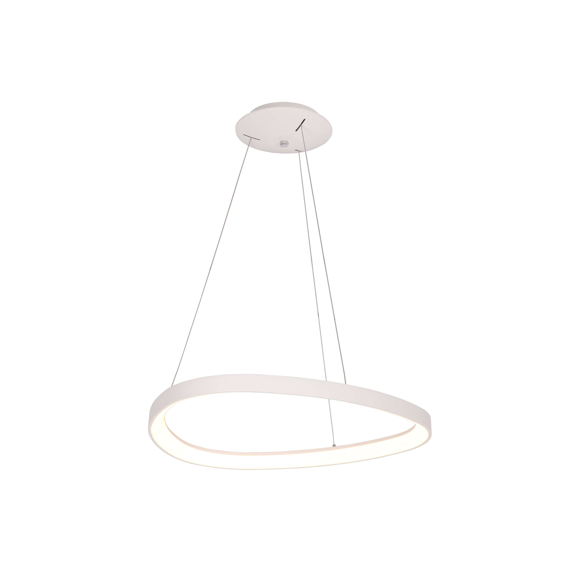 Cauti o lampa suspendata alba ELERI SS cu LED, design modern, minimalist - Corp de iluminat pentru living sau dining din colectia de lustre si candelabre DOMICILIO?