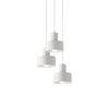 Cauti o lampa suspendata alba NORTON S3 din metal, design minimalist, elegant, pentru living, dining sau dormitor din colectia de lustre si candelabre Domicilio?