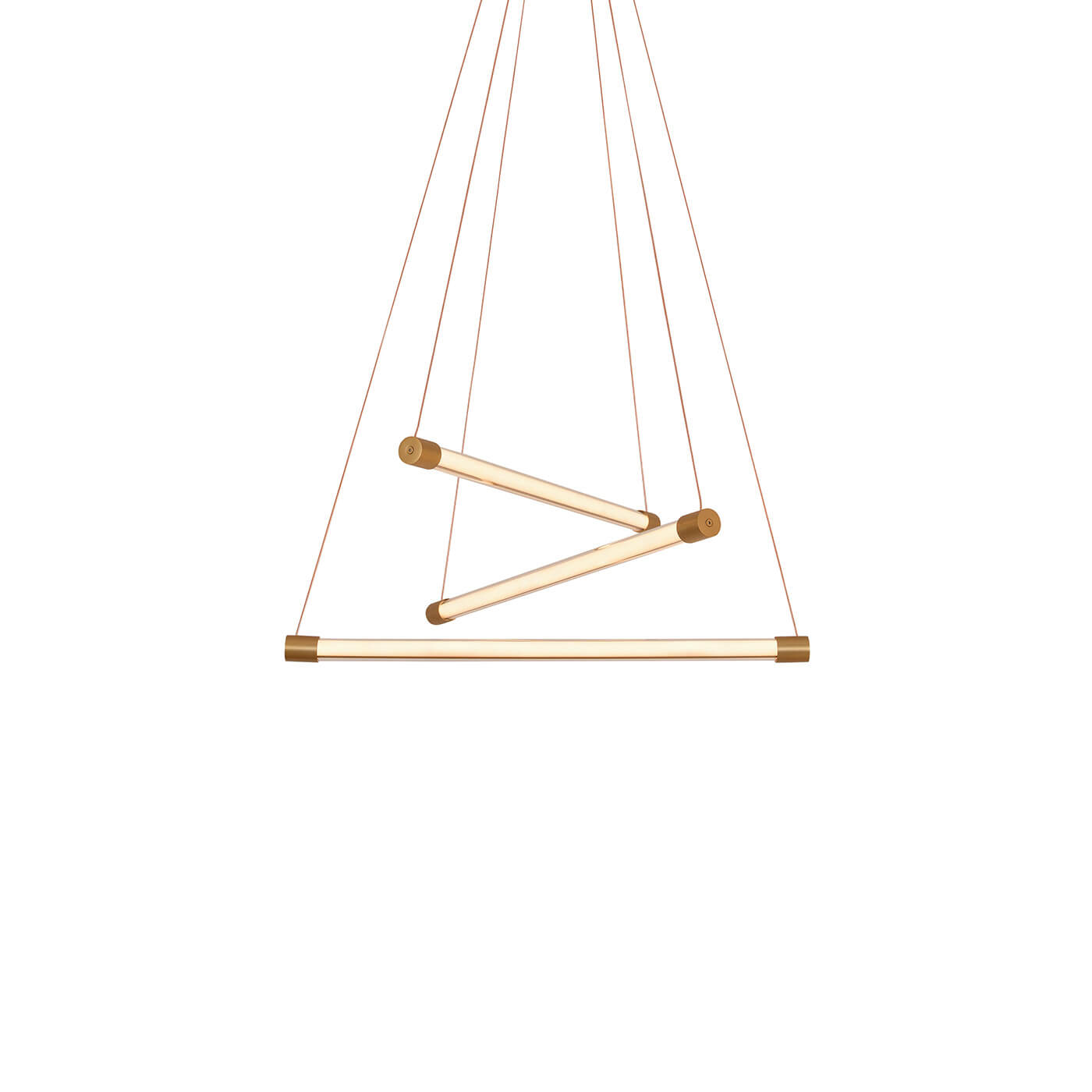 Cauti o lampa suspendata aurie ABBA S3 cu LED, design modern, glam, pentru living, dining sau dormitor din colectia de lustre si candelabre Domicilio?