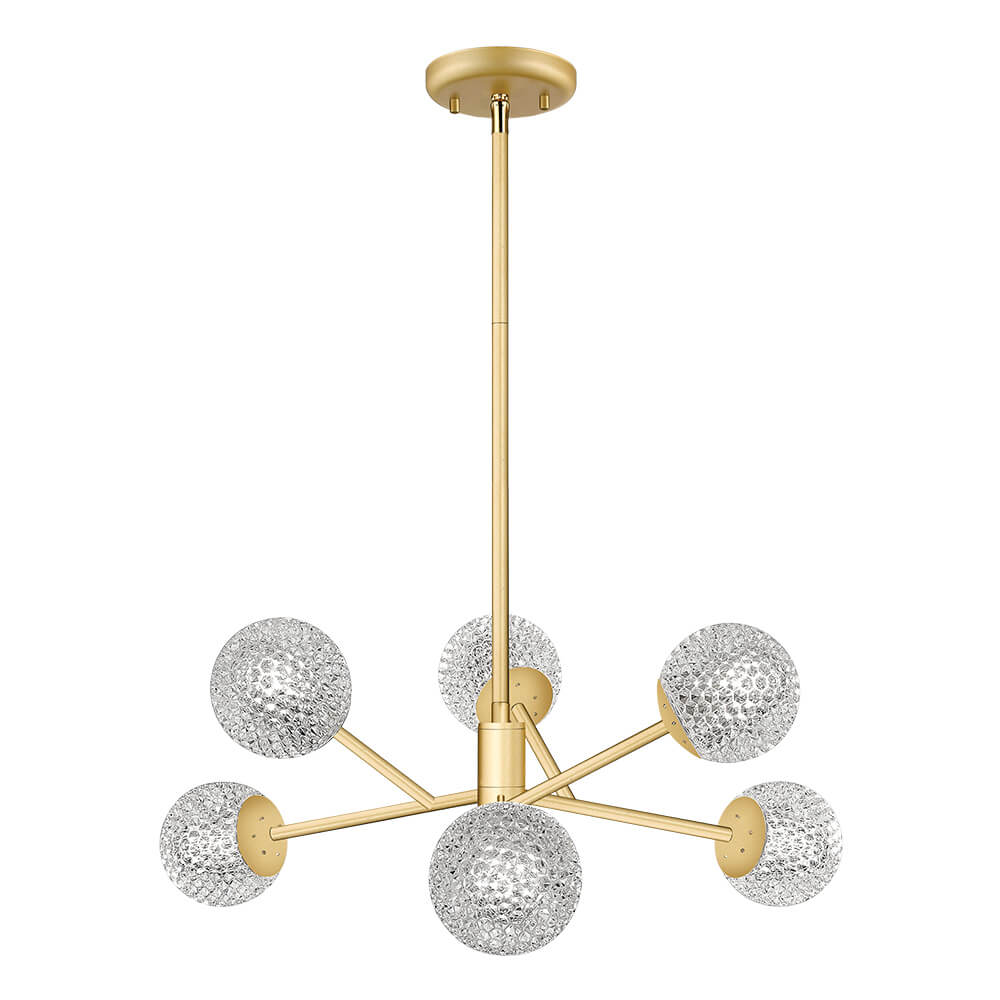 Cauti o lampa suspendata aurie DIAMOND S6 cu globuri, design modern, pentru living, dining sau dormitor din colectia de lustre si candelabre Domicilio?