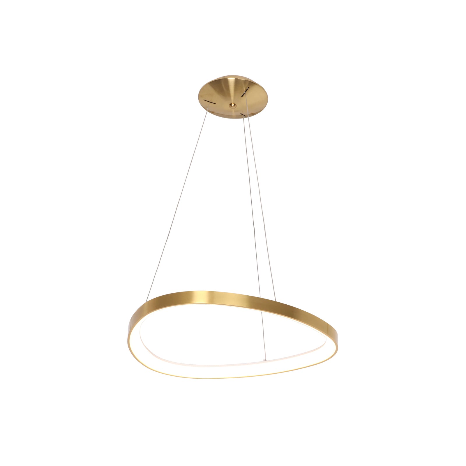 Cauti o lampa suspendata aurie ELERI SS cu LED, design modern, minimalist - Corp de iluminat pentru living sau dining din colectia de lustre si candelabre DOMICILIO?