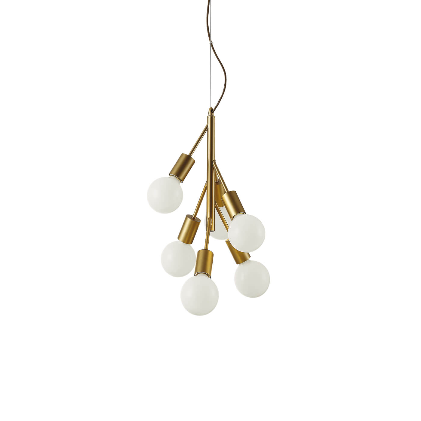 Cauti o lampa suspendata GRAPE aurie din metal, design modern, elegant, glam, pentru living, dining sau dormitor din colectia de lustre si candelabre Domicilio?