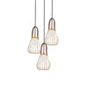 Cauti o lampa suspendata aurie LEVIK S3 din metal cu globuri de sticla, design modern, elegant, pentru living, dining sau dormitor din colectia de lustre si candelabre Domicilio?