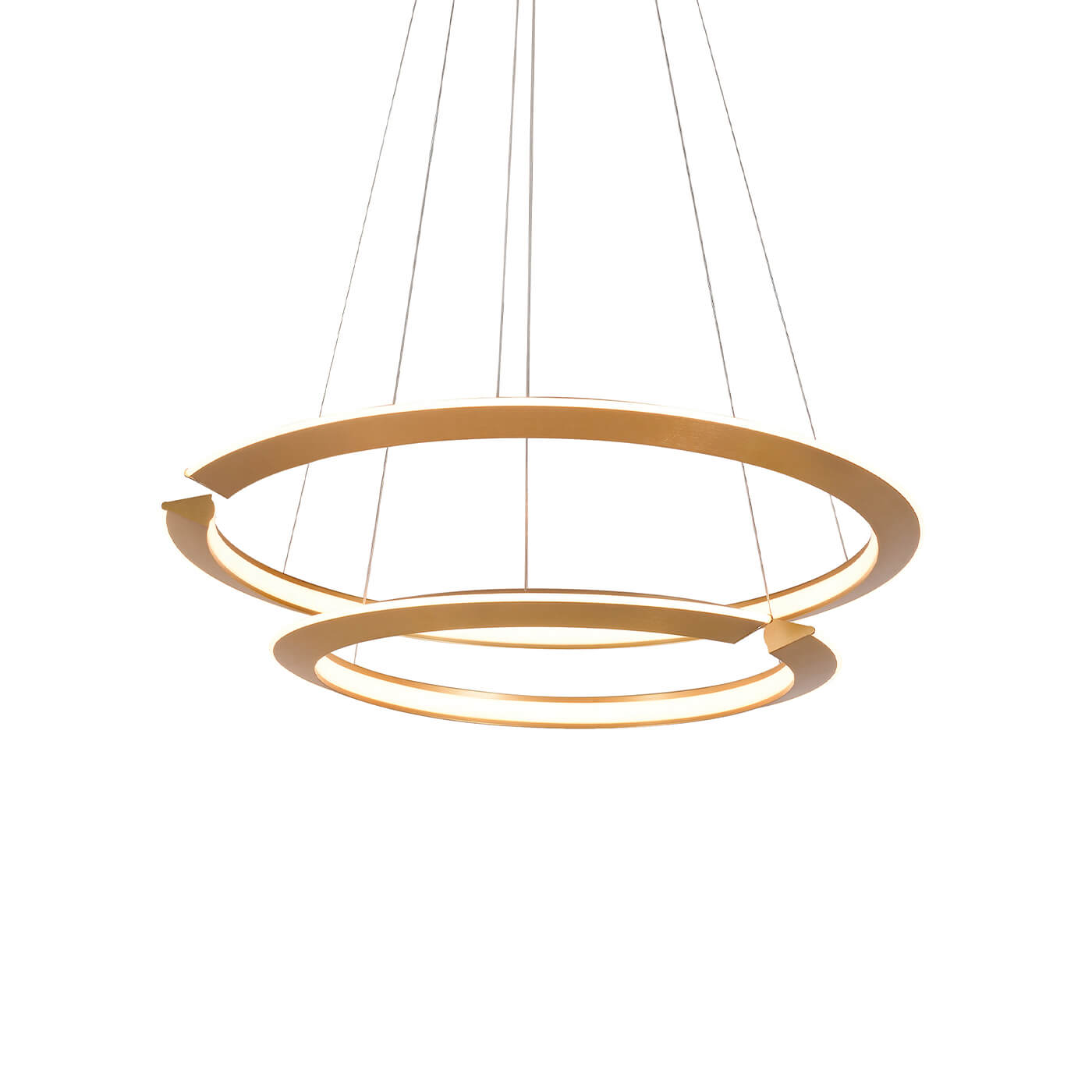 Cauti o lampa suspendata aurie MERLIN S2 cu LED pentru living, design minimalist, elegant, pentru living, dining sau dormitor din colectia de lustre si candelabre Domicilio?