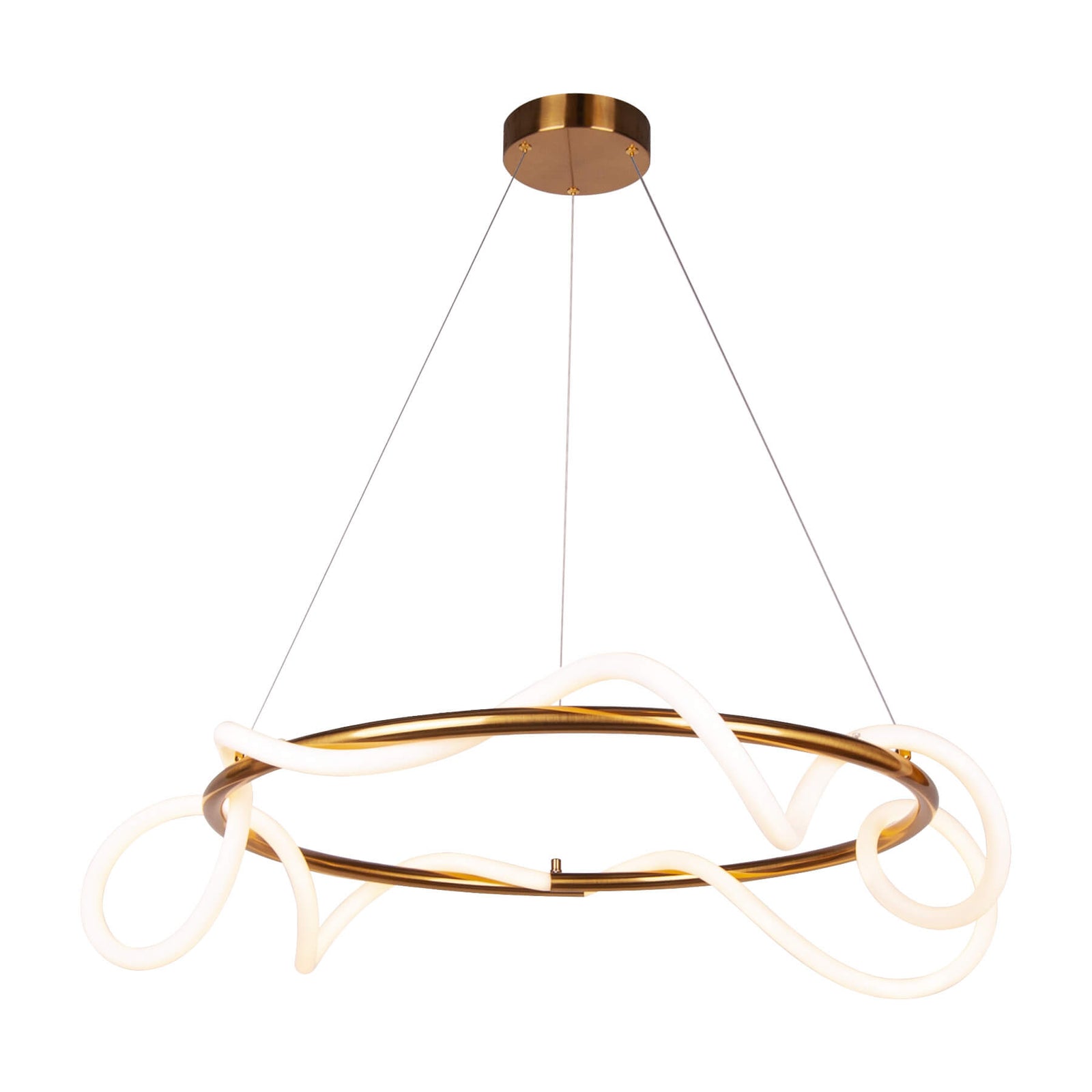 Lampa suspendata aurie PAX SR cu LED