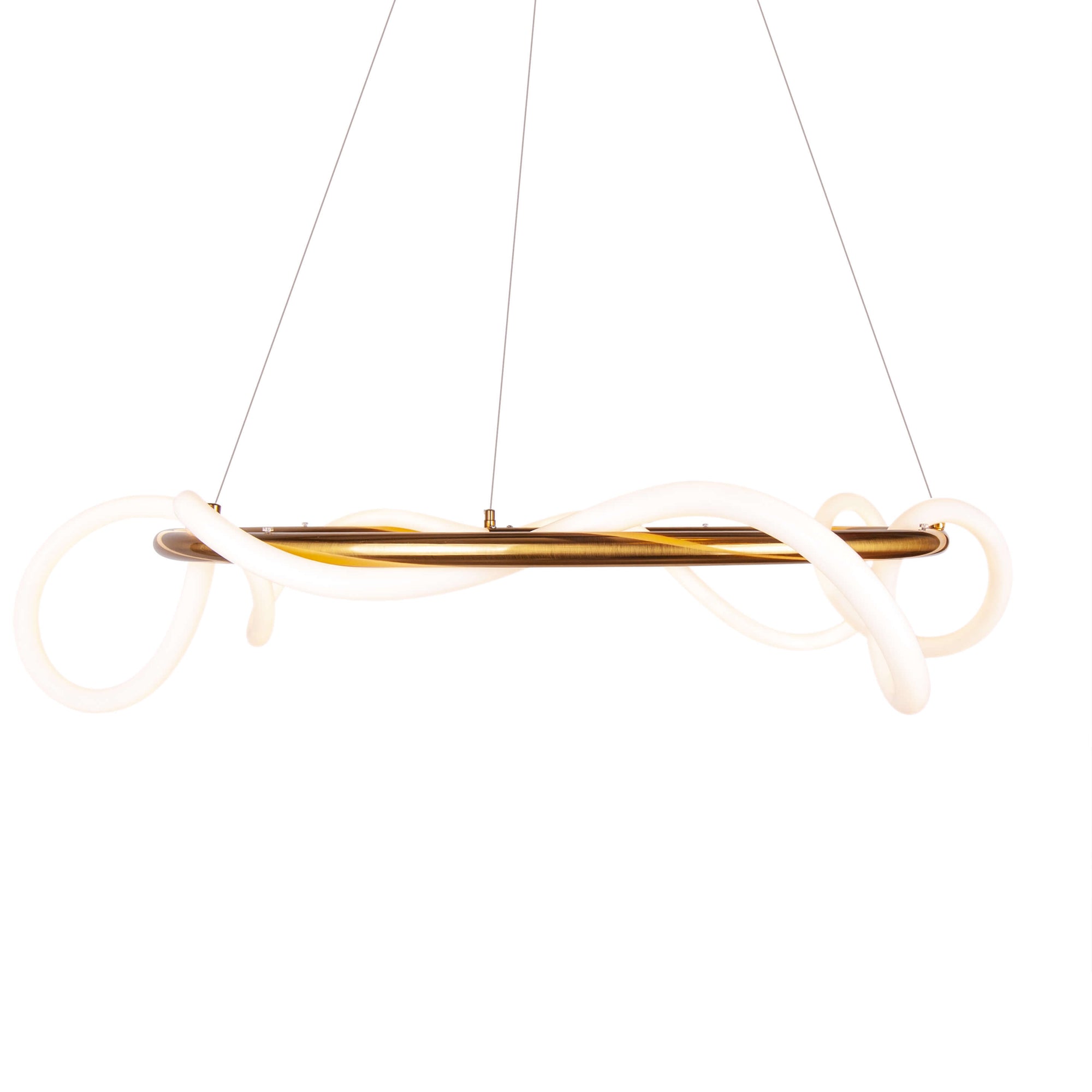 Lampa suspendata aurie PAX SR cu LED pentru dormitor