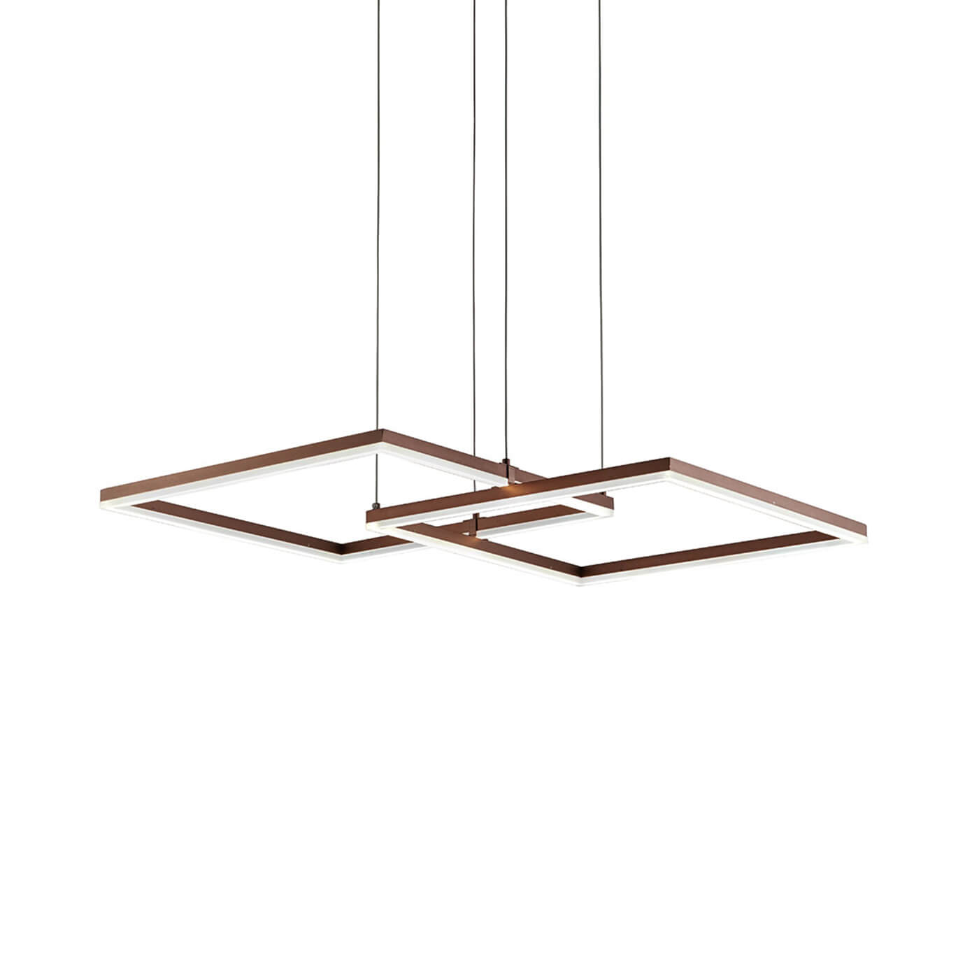 Cauti o lampa suspendata cuprata LINUS cu LED 50W, design modern, elegant, pentru living, dining sau dormitor din colectia de lustre si candelabre Domicilio?