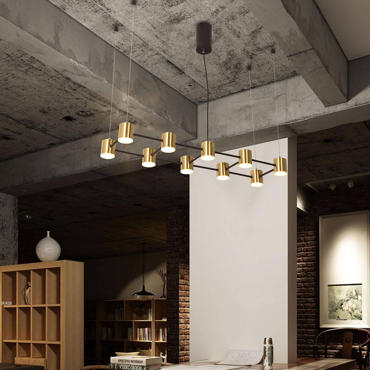 Domicilio Design, Lampa suspendata BOUGIE S2 - Design nou, negru, auriu