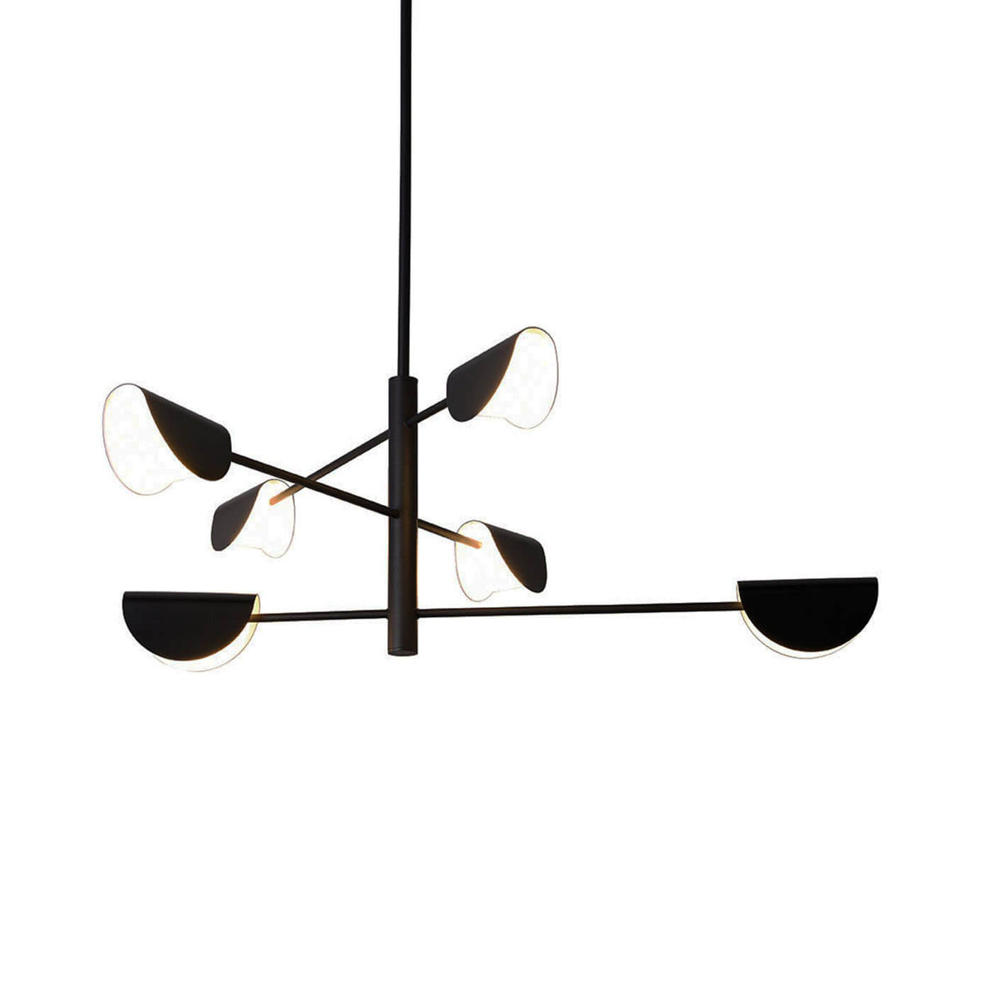 Cauti o lampa suspendata neagra ADA din metal, design modern, minimalist, pentru living, dining sau dormitor din colectia de lustre si candelabre Domicilio?