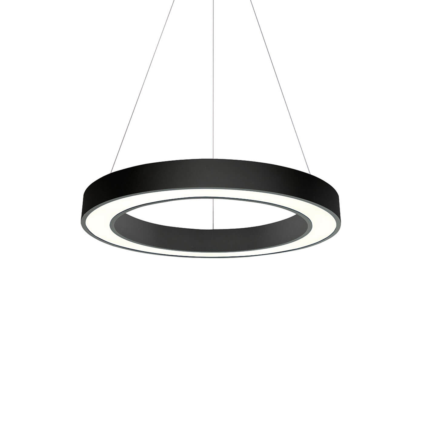 Cauti o lampa suspendata neagra APOLLO cu LED 38W, design modern, minimalist, pentru living, dining sau dormitor din colectia de lustre si candelabre Domicilio?