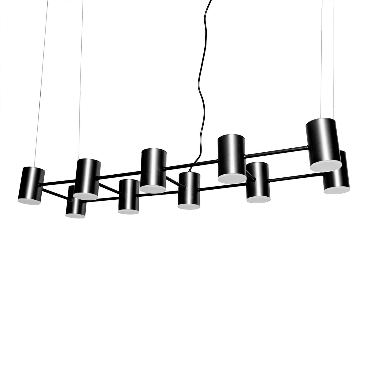 Lampa suspendata chic neagra BOUGIE S10 din metal 10xGU10