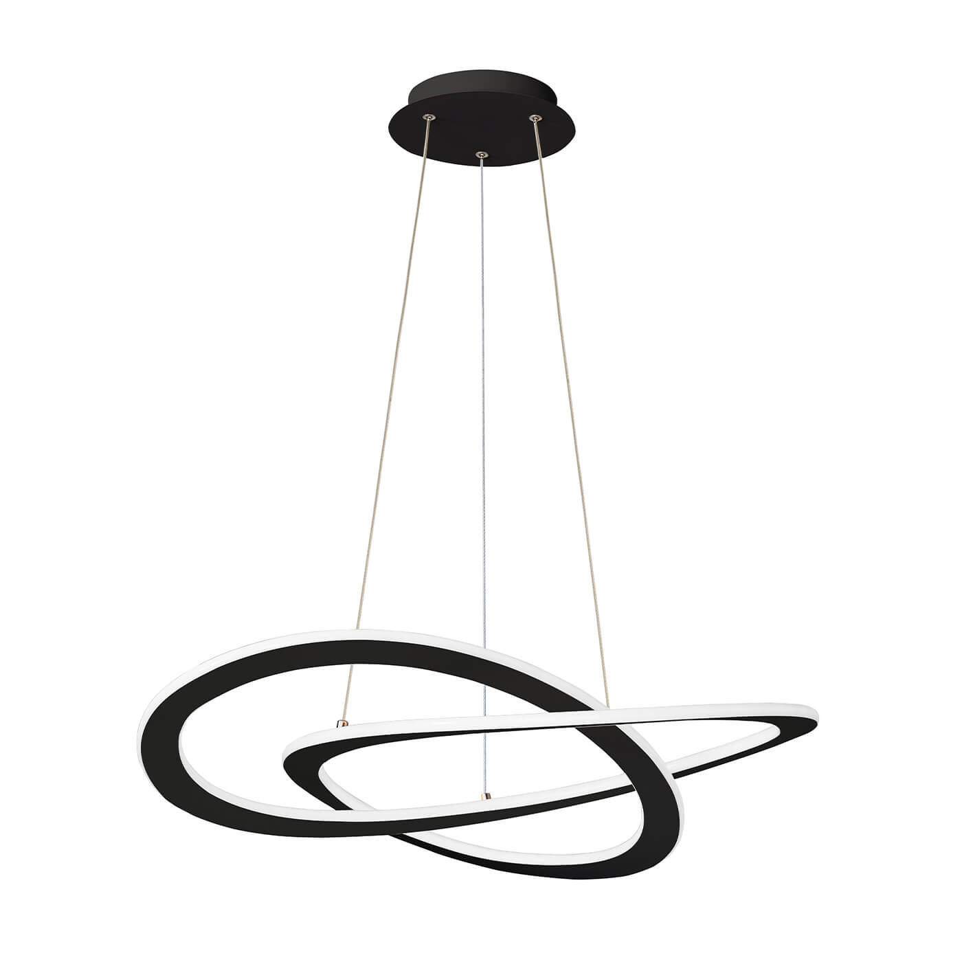 Cauti o lampa suspendata neagra CHARLIE cu LED 50W, design modern, elegant, pentru living, dining sau dormitor din colectia de lustre si candelabre Domicilio?