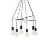 Cauti o lampa suspendata neagra GLORIA S6, design modern, industrial, pentru living, dining sau dormitor din colectia de lustre si candelabre Domicilio?