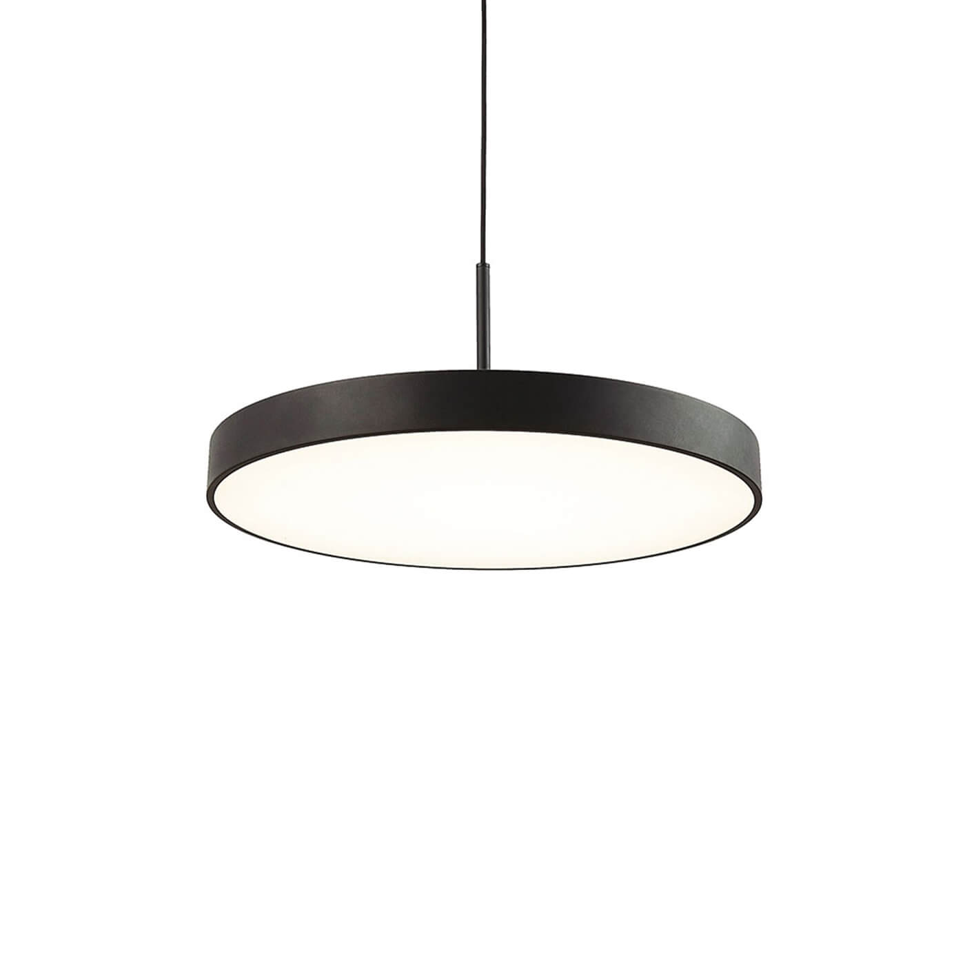 Cauti o lampa suspendata neagra MADISON cu LED 40W, design minimalist, elegant, pentru living, dining sau dormitor din colectia de lustre si candelabre Domicilio?