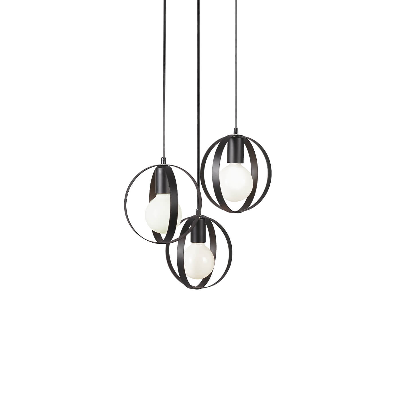 Cauti o lampa suspendata neagra MALOU S3 din metal, design minimalist, elegant, pentru living, dining sau dormitor din colectia de lustre si candelabre Domicilio?